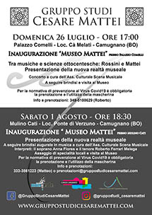 26 Luglio 2020 - Inaugurazione Museo Mattei