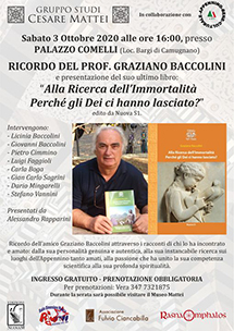 03 Ottobre 2020 / Ricordo del Prof. Graziano Baccolini